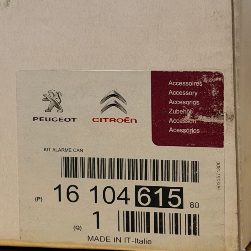 Kit Alarme CAN d'origine Peugeot / Citroën / fiat (Réf : 1610461580)