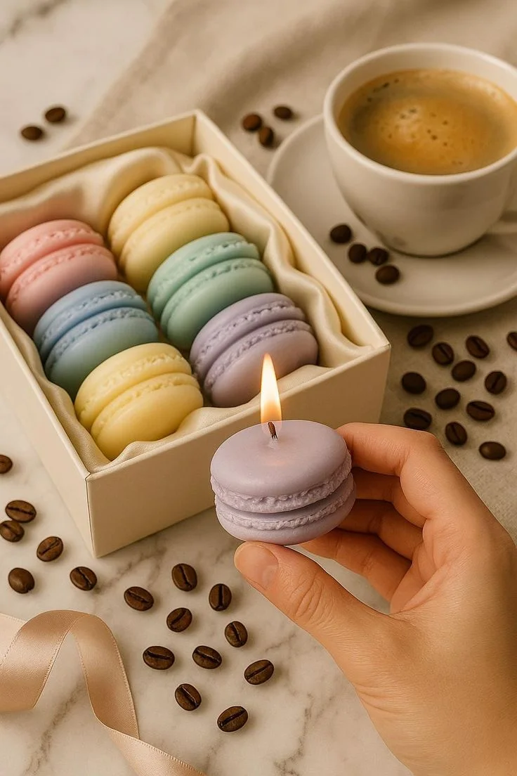 10 Bougie macarons