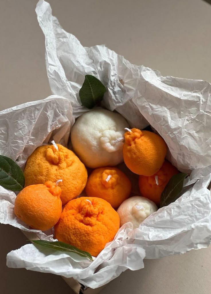 Bougie citron orange