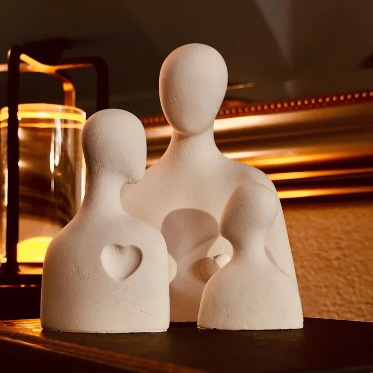 Famille style cœurs penseurs