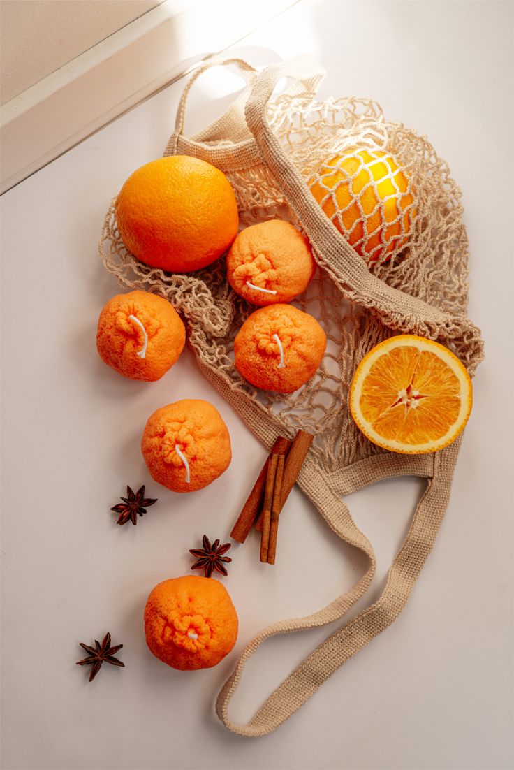 Bougie citron orange