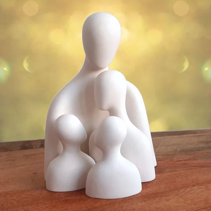 Famille style cœurs penseurs