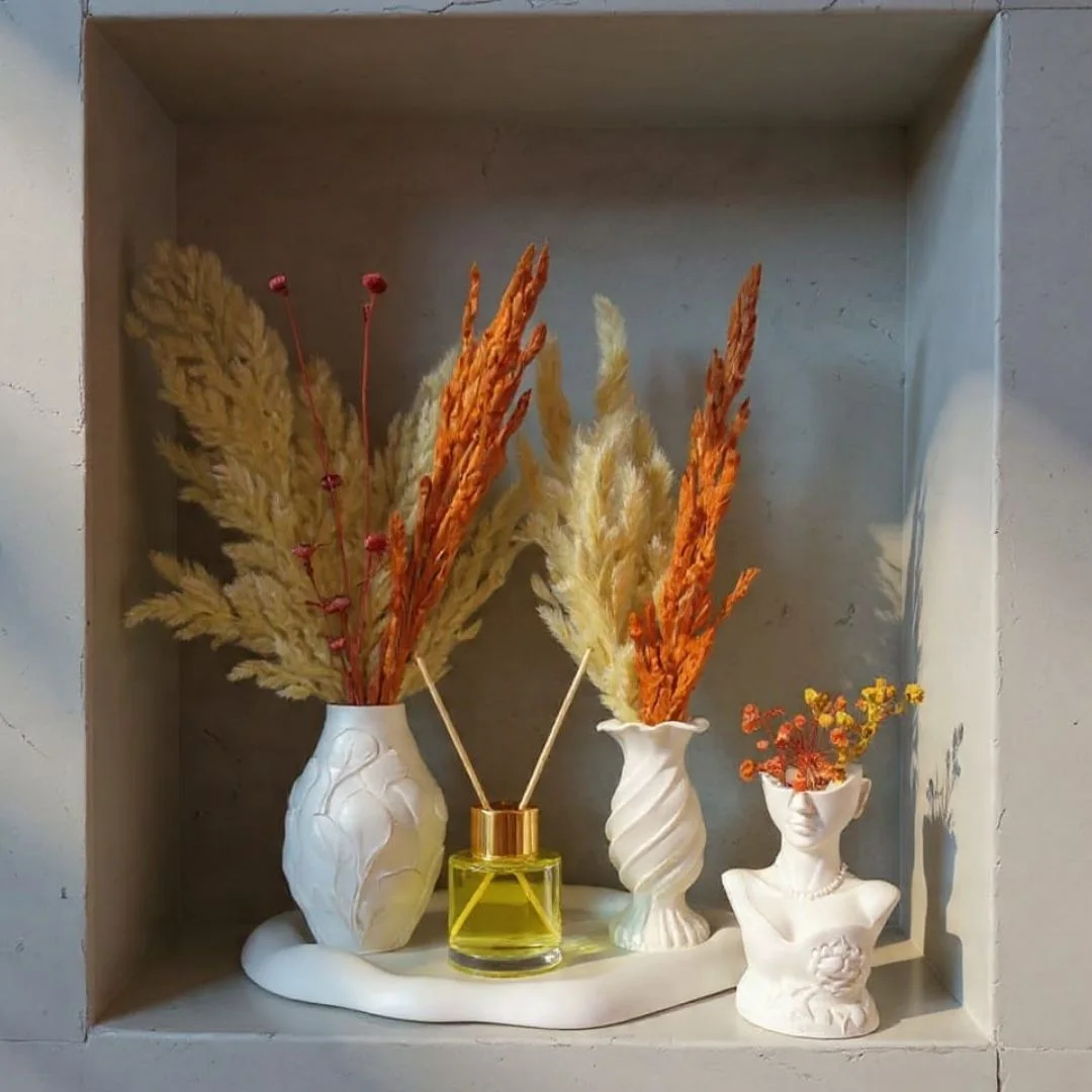 Pack 2 vases et statue