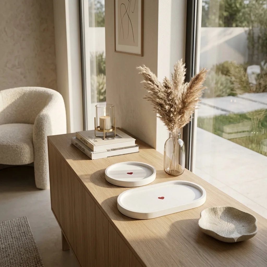 Pack plateaux avec motif coeur