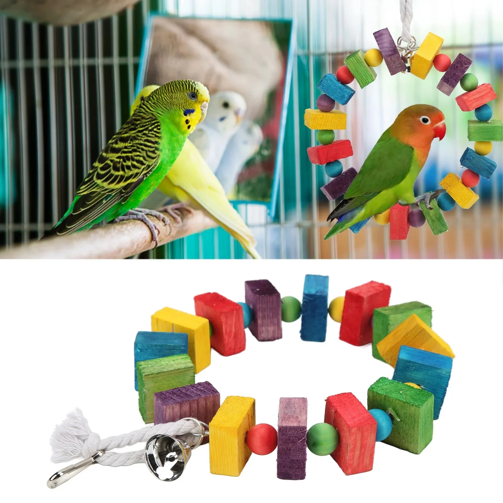 Parrot cage toys