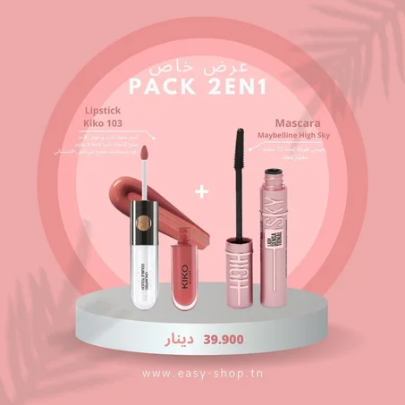 lipstick kiko 103 + mascara maybelline high sky