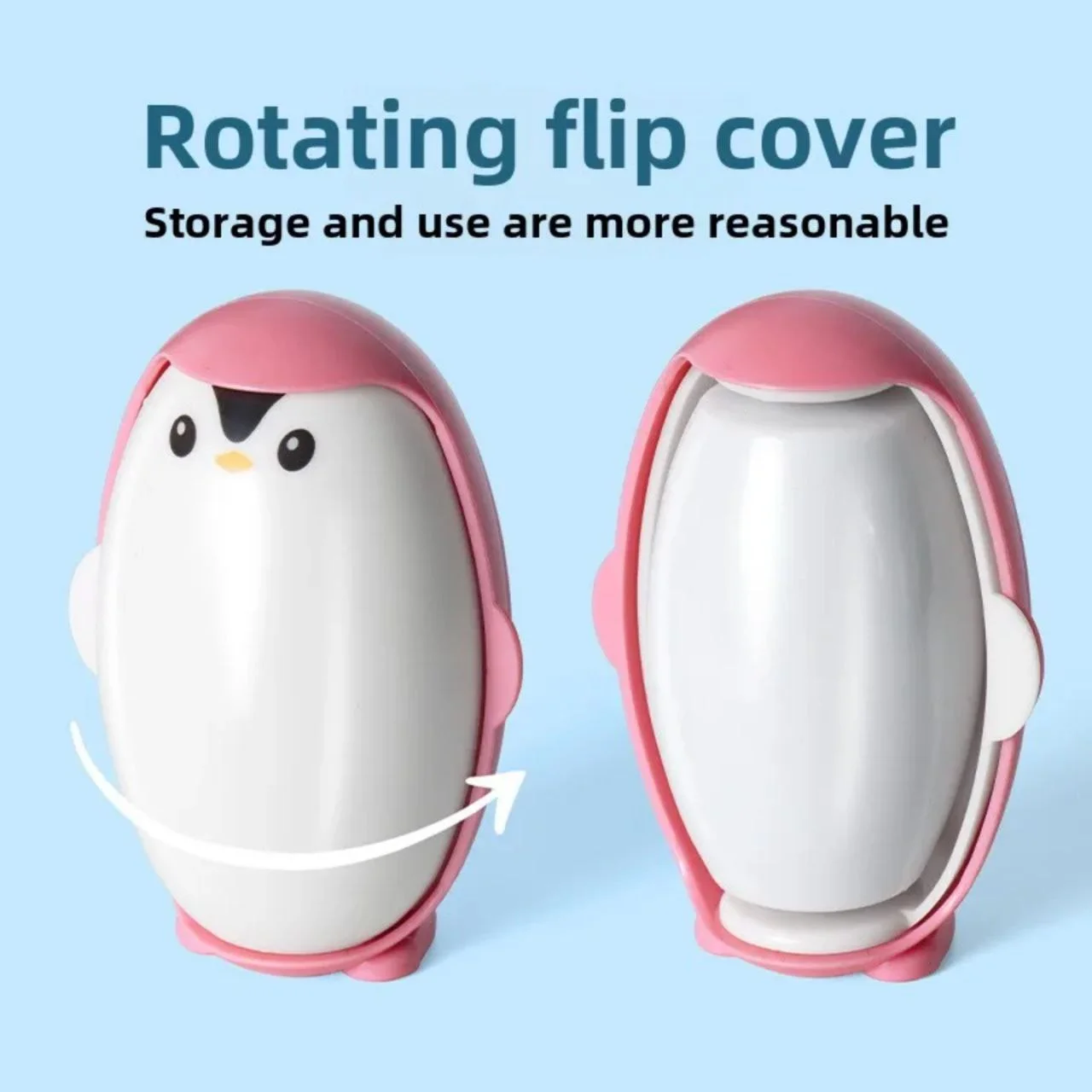 Penguin Lint Remover – Portable Reusable Mini Roller for Pet Hair & Clothes