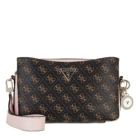 Ambrose Crossbody Top Zip Brown Blush Logo