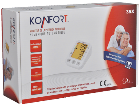 KONFORT TENSIOMETRE BRASSARD AUTOMATIQUE AVEC RETRO ECLAIRAGE 35X