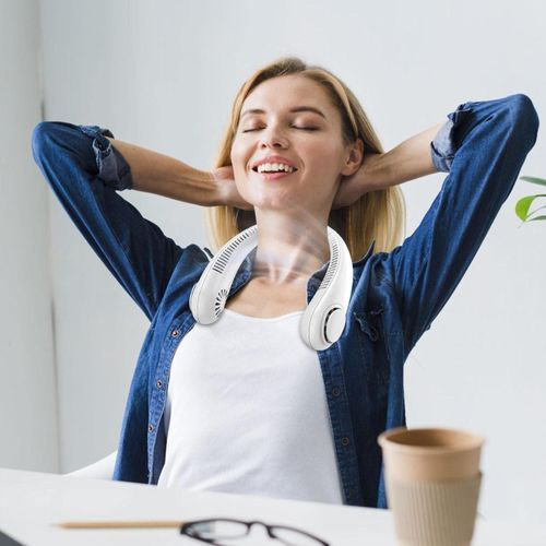 مكيف هواء للرقبة، مروحة للرقبة مع 3 مستويات لتدفق الهواء