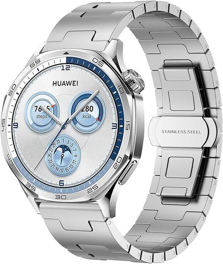 أساور أنيقة مقاس 22 ملم متوافقة مع ساعة هواوي GT 5 برو 46 ملم/ GT5 46 ملم، سوار معصم بديل من الستانلس ستيل للرجال والنساء، سوار ساعة معدني لساعة هواوي GT5/ GT5 برو 46 ملم (copy)