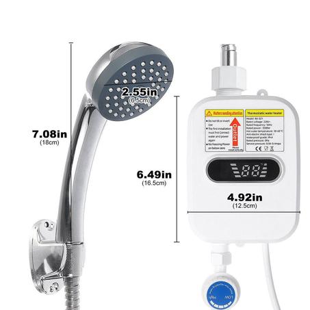 😍 Instant Electric Shower Heater Set (Double Hose)