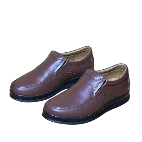 Chaussures Médical en cuir Noir/Marron : REF 06