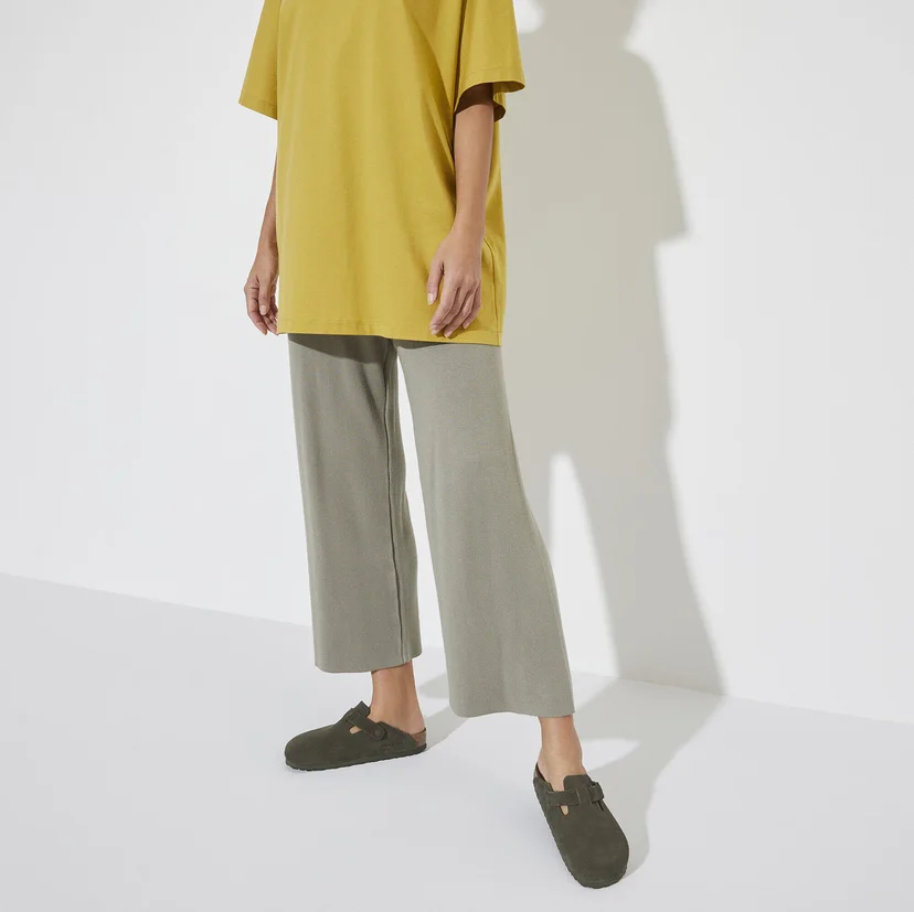 Sabot-en cuir-Birkenstock semelle intérieure douce et-médicale - Vert