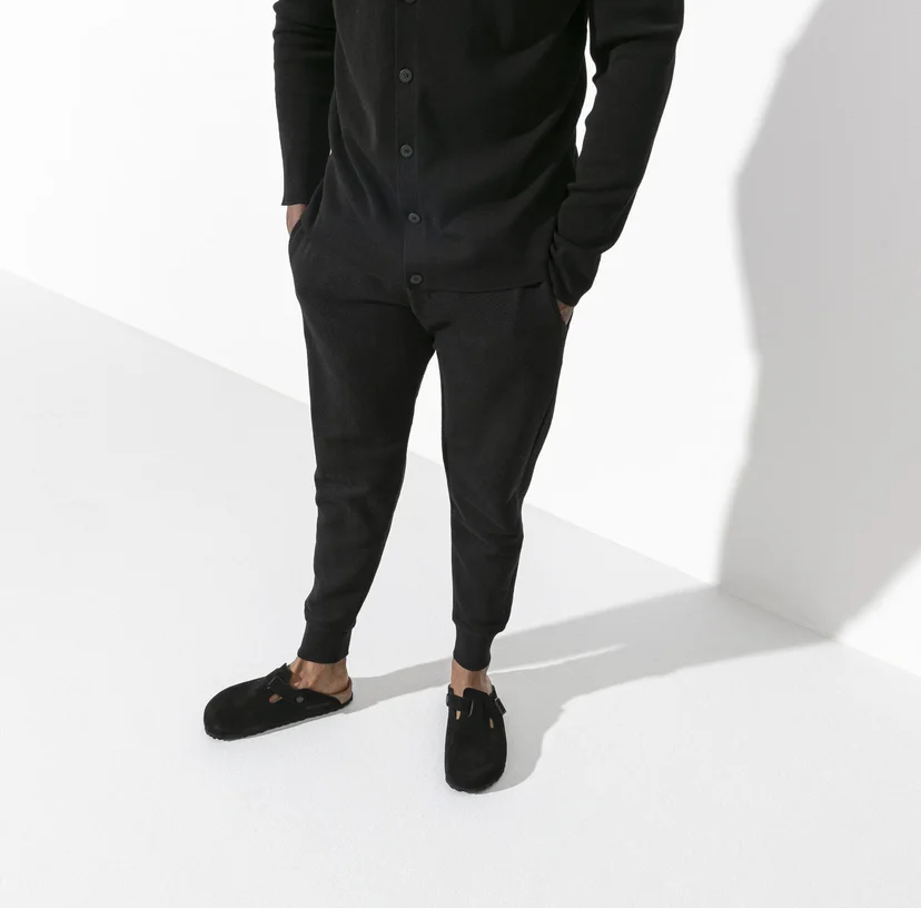 Sabot-en cuir-Birkenstock semelle intérieure douce et-médicale - Noir