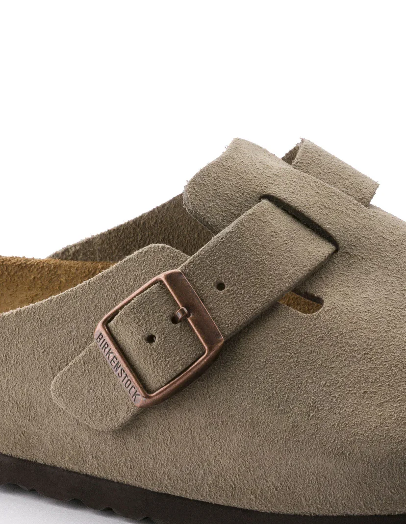 Sabot-en cuir Style Birkenstock - Taupe