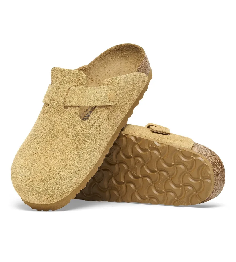 Sabot-en cuir Style Birkenstock - Taupe