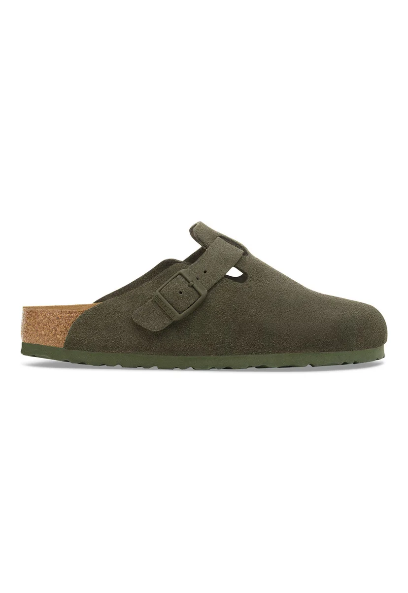 Sabot-en cuir-Birkenstock semelle intérieure douce et-médicale - Vert