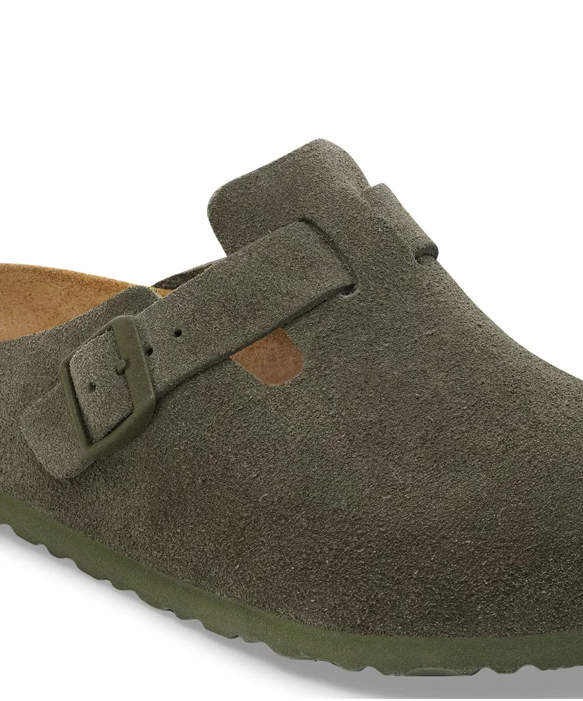 Sabot-en cuir-Birkenstock semelle intérieure douce et-médicale - Vert