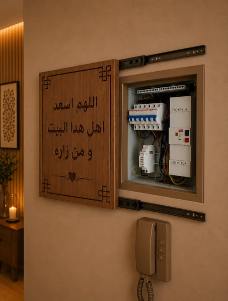 كاش ديجانكتور منزلق بتصميم عصري ونقش إسلامي أنيق