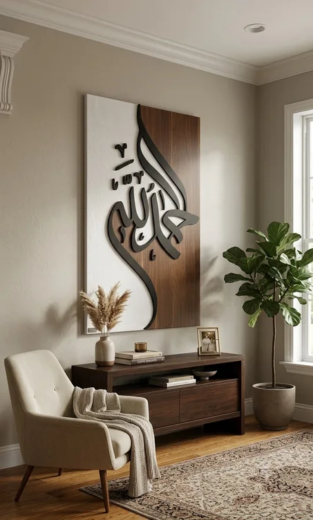 ✨ لوحة "الحمد لله" بلمسة فنية راقية ✨