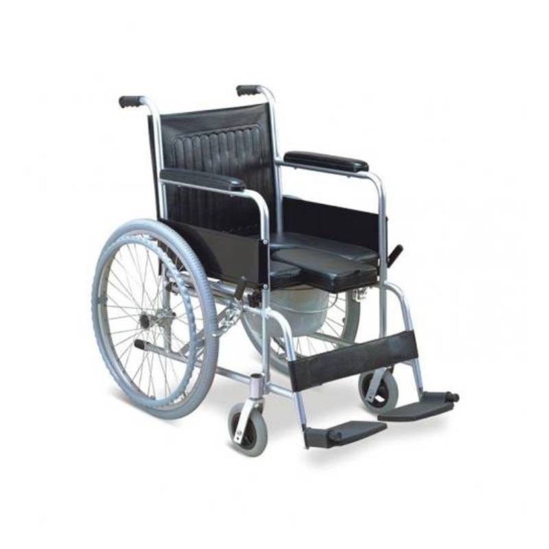 Chaise roulant avec pot de toilette