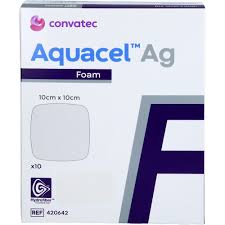 AQUACEL FOAM AG 10cm x 10 cm