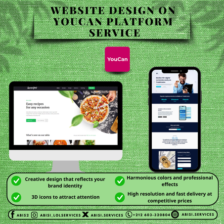 تصميم المواقع على منصة YouCan