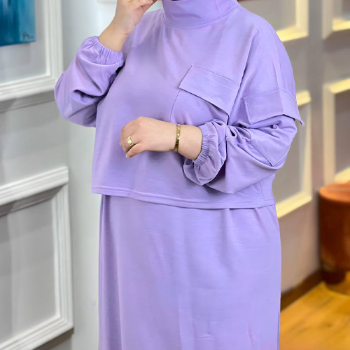 عرض خاص كسوة من قطعتين خياطة راقية بألوان زاهية