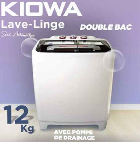Machine A Laver  KIOWA 12kg ( 2 Bacs ) غسالة ملابس