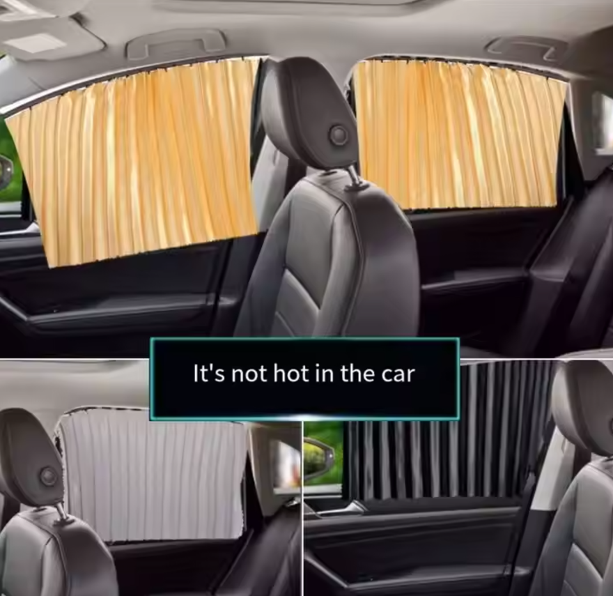 ستائر المغناطيس السيارة 4 قطع