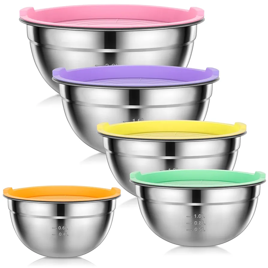 Set 5 Bols Inoxydables 18/10 – Premium Kitchen