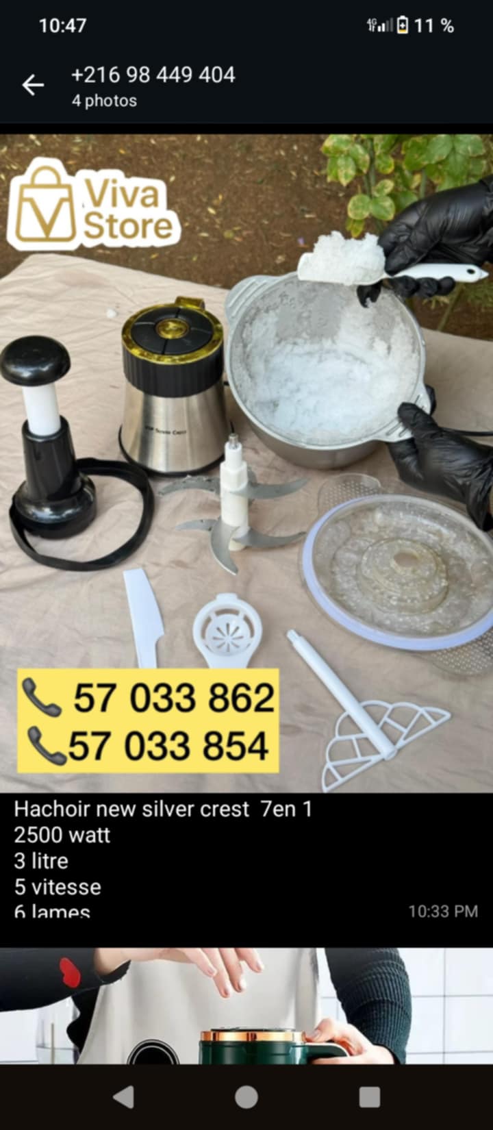 Hachoir New Silver Crest 7 en 1 – 2500W Inoxydable