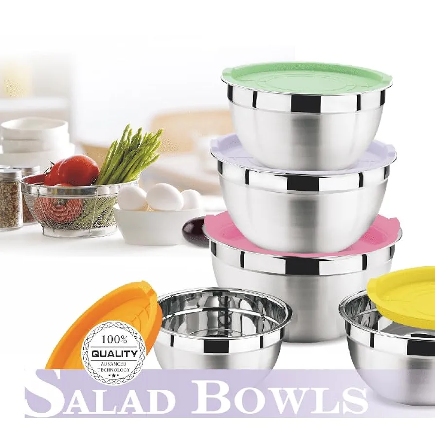 Set 5 Bols Inoxydables 18/10 – Premium Kitchen