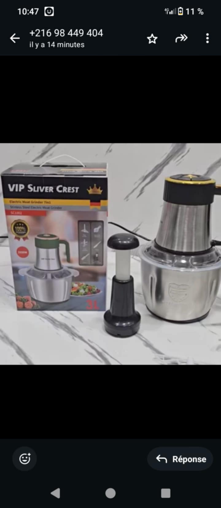 Hachoir New Silver Crest 7 en 1 – 2500W Inoxydable