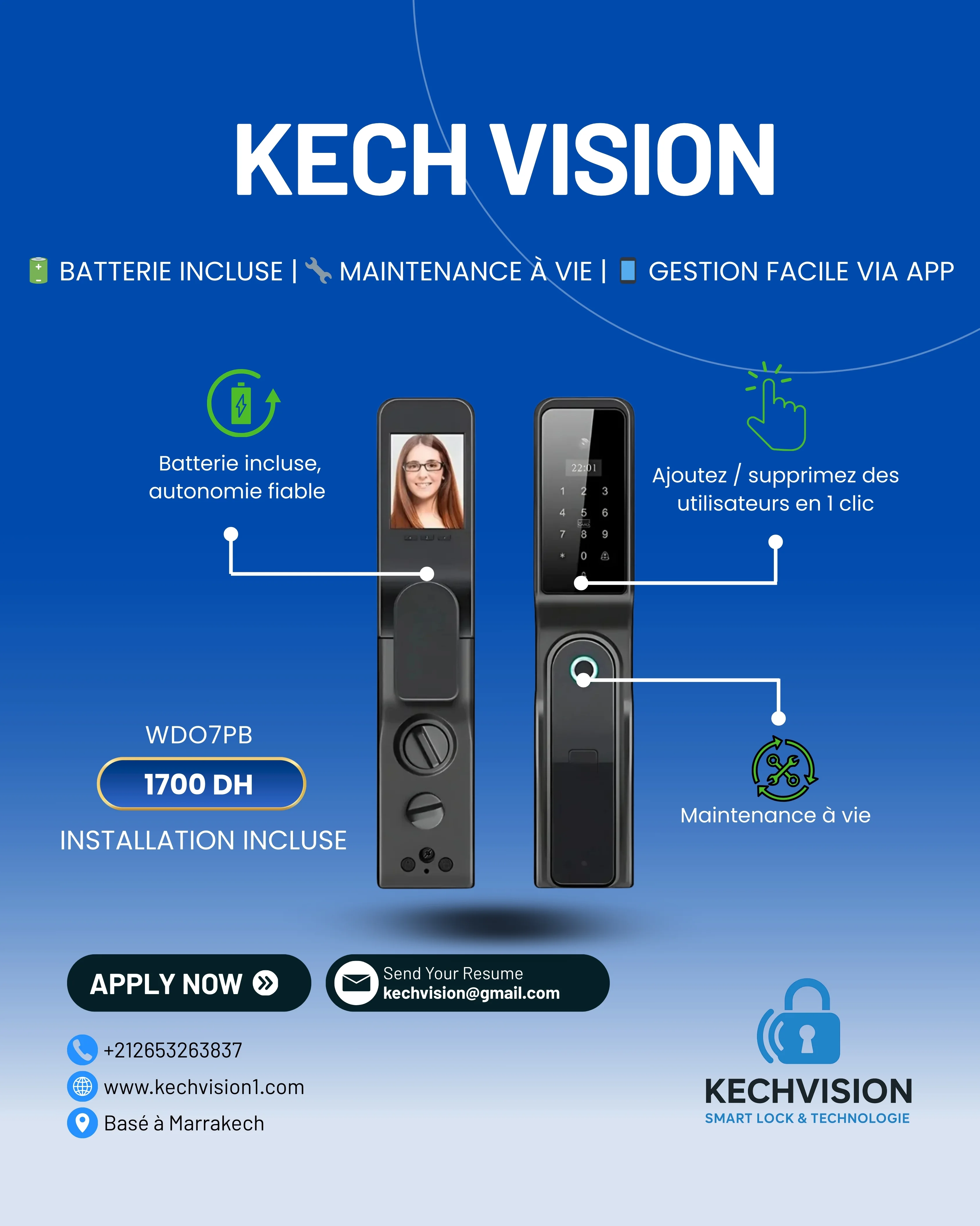 Smart Lock KechVision – Serrure Intelligente au MarocQuatrième produit