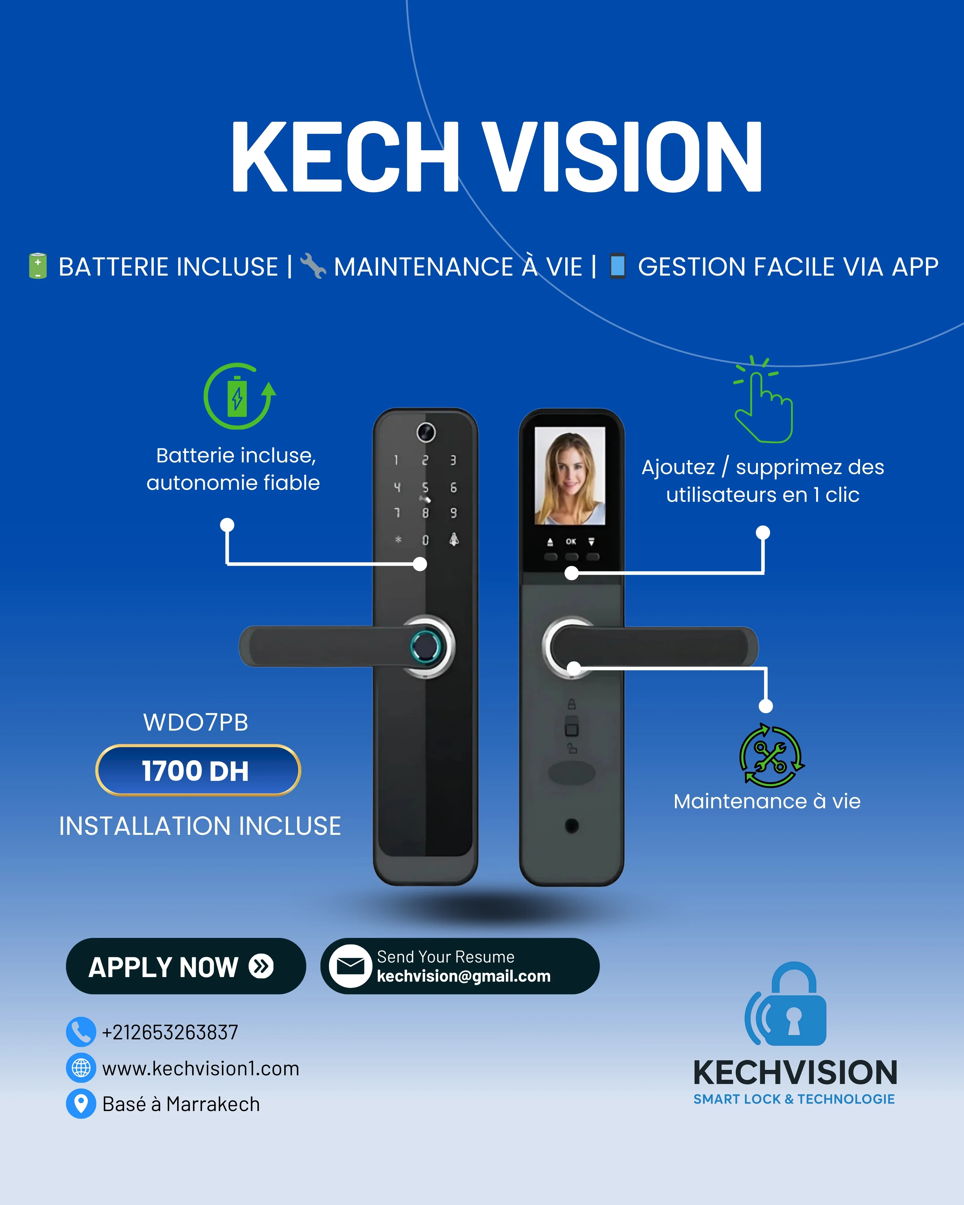 Serrure Connectée Maroc – Kech Vision Smart Lock