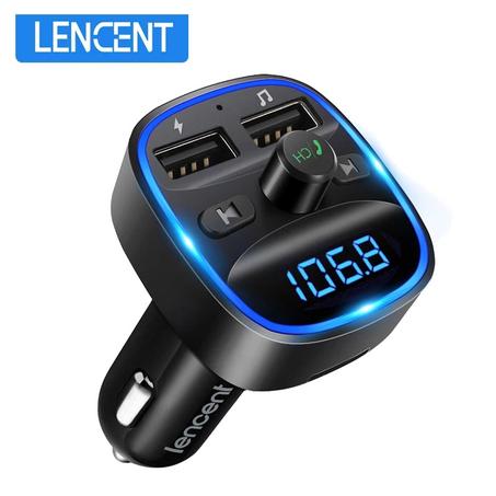 LENCENT Transmetteur FM Bluetooth pour Voiture