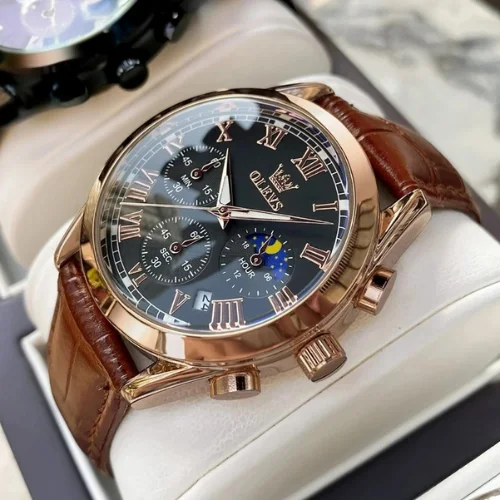 ساعة رجالية فاخرة بتصميم عصري