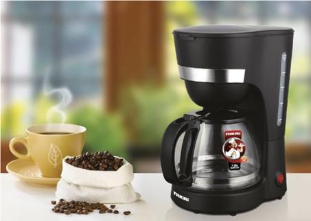 ماكينة تحضير القهوة سعة 1.25 لتر من نيكاي، وظيفة مضادة للتنقيط، 750 واط، وظيفة الحفاظ على الدفء، برطمان زجاجي، ضمان لمدة عامين - NCM1210AX، بلاستيك