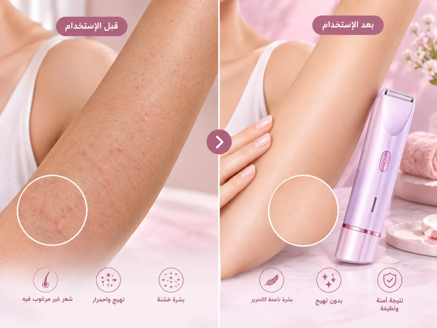 آلة إزالة الشعر الذكية والمضادة للماء