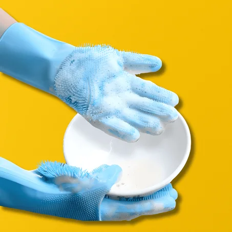 قفازات السيليكون للتنظيف