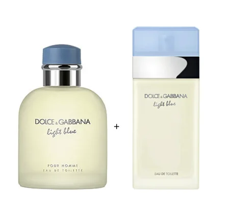 D&G LIGHT BLUE MEN 100ML + D&G LIGHT BLUE WOMEN 100ML