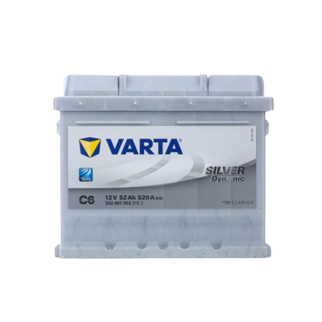 BATTERIE VARTA SILVER DYNAMIC 52AH, 520A, 5524010523162 C6 L1 B
