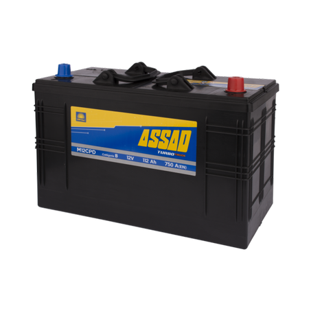 BATTERIE ASSAD TURBO PRO 750A, 112AH, M12P G/D