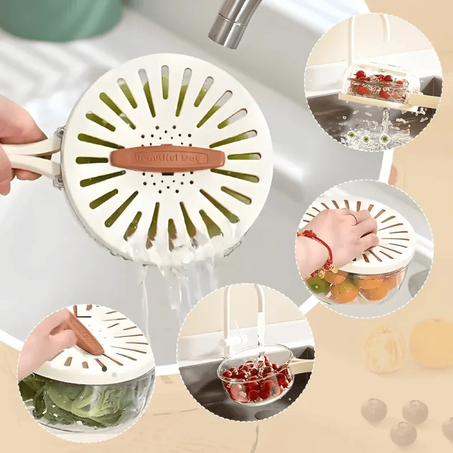 سلة غسل الفواكه والخضر ( 2 في 1 )