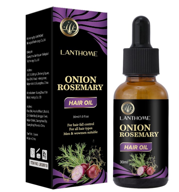 زيت البصل الأحمر وإكليل الجبل