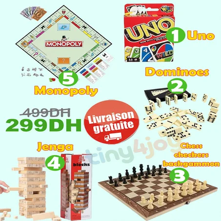 مجموعة من 5 ألعاب مميزة + توصيل مجاني
