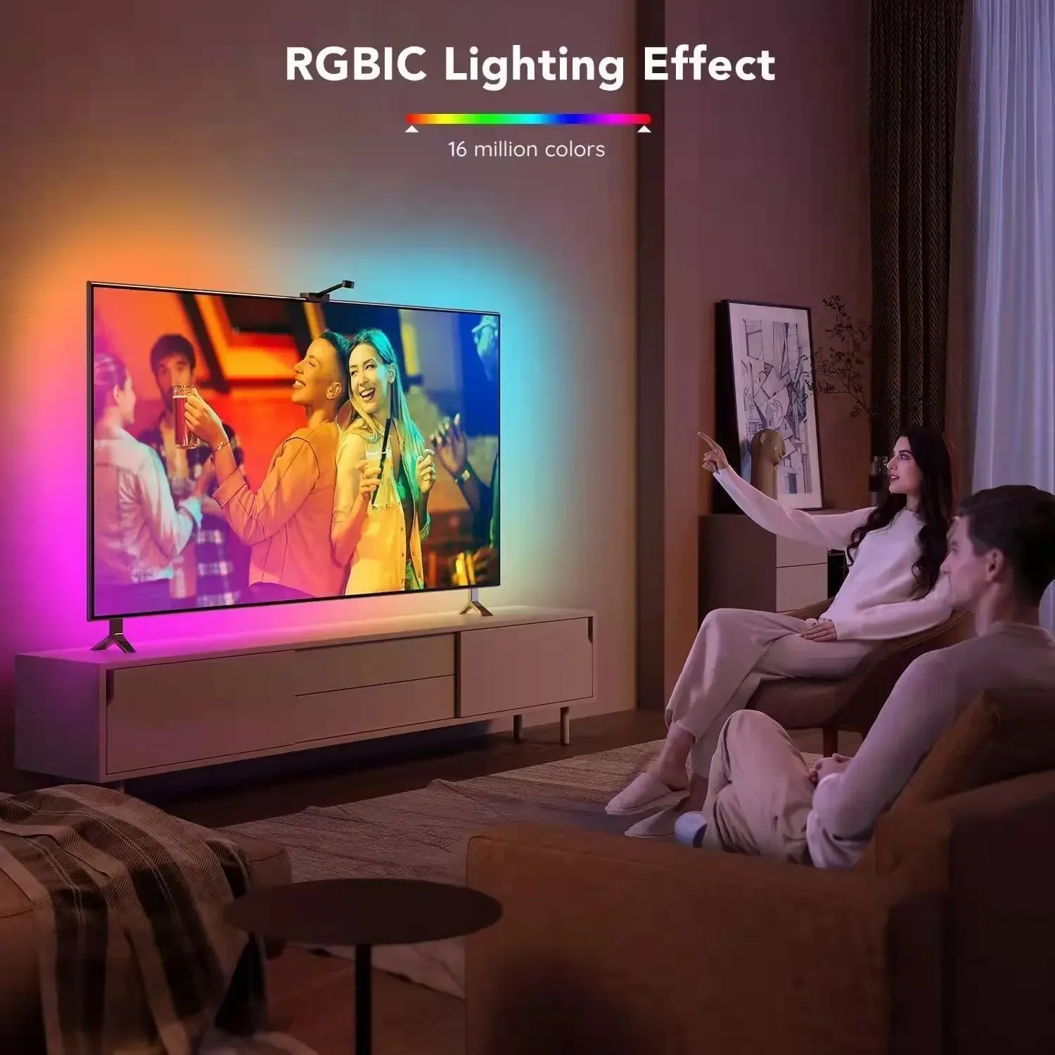 Luz LED ambiental de fondo para TV
