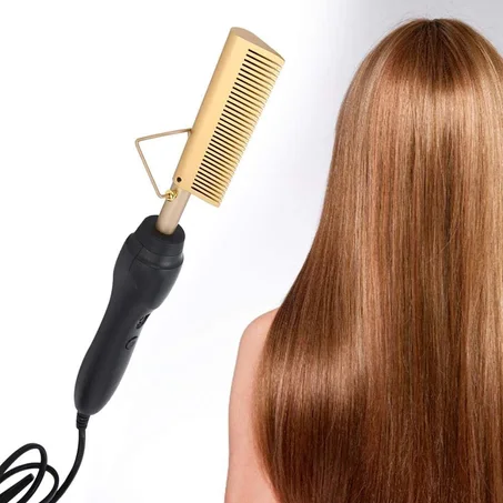 مشط فرد وتنعيم وتمليس الشعر الحراريةElectric Hair Straightener
